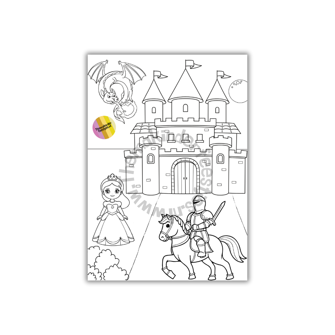 ridder kleurplaat (GRATIS)(printable)