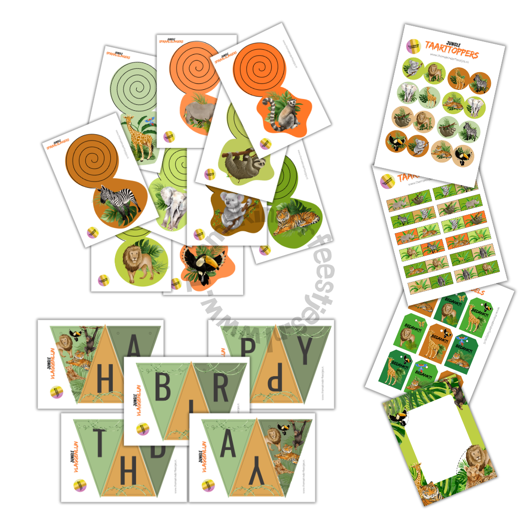 jungle printable decoratieset (printable)