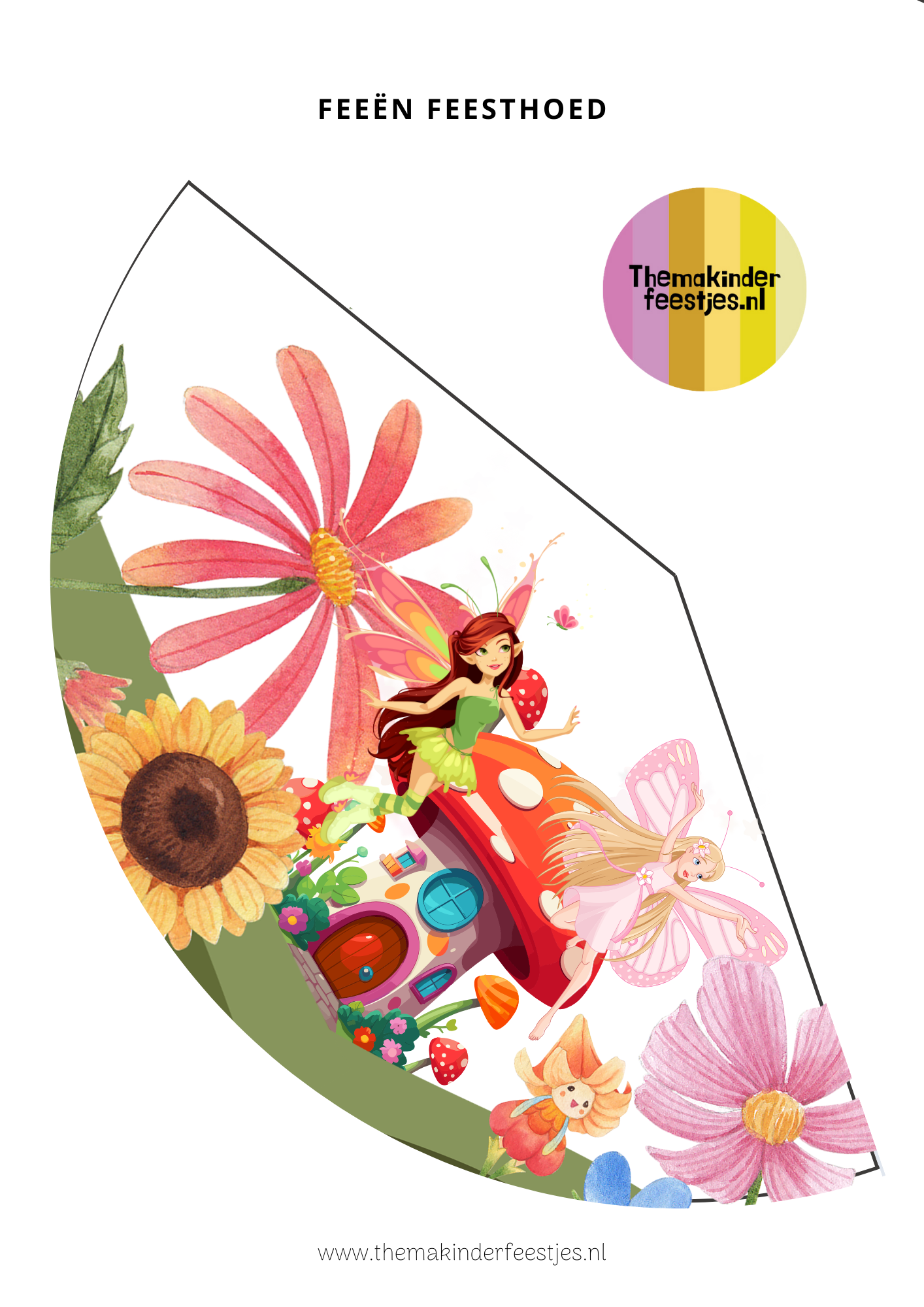 Feeën feesthoedje (printable)