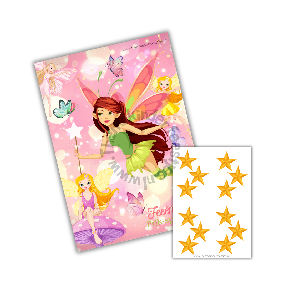 Feeën prikspel (printable)