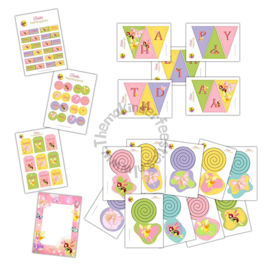 Feeën printable decoratie