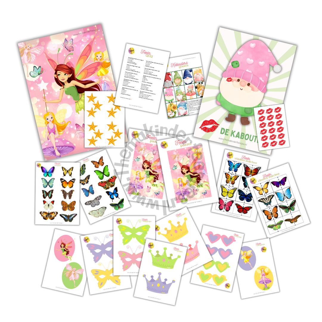 Feeën activiteitenpakket (8 spellen) (printable)