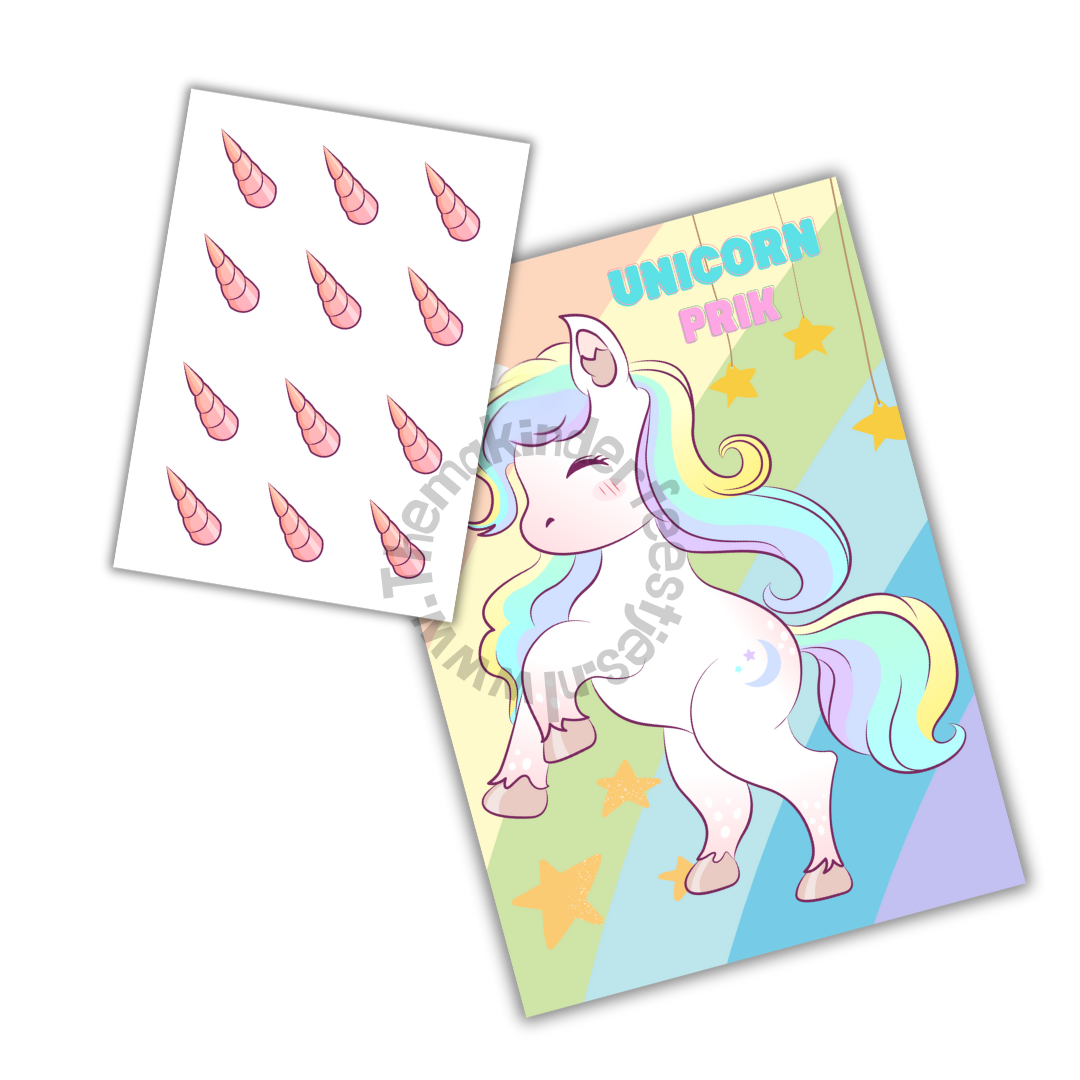 unicorn prikspel (printable)