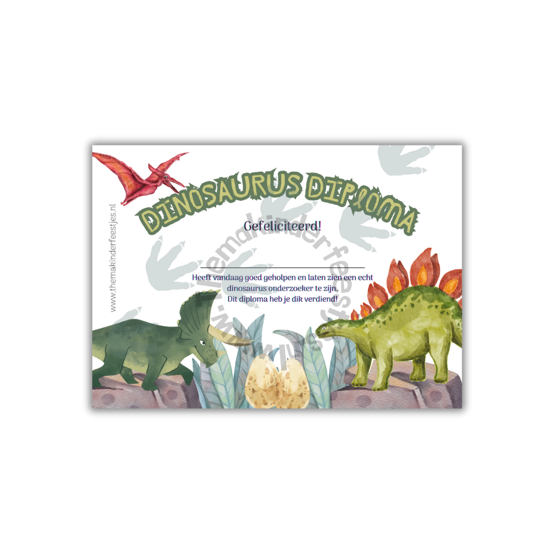dinosaurus diploma (5 stuks)