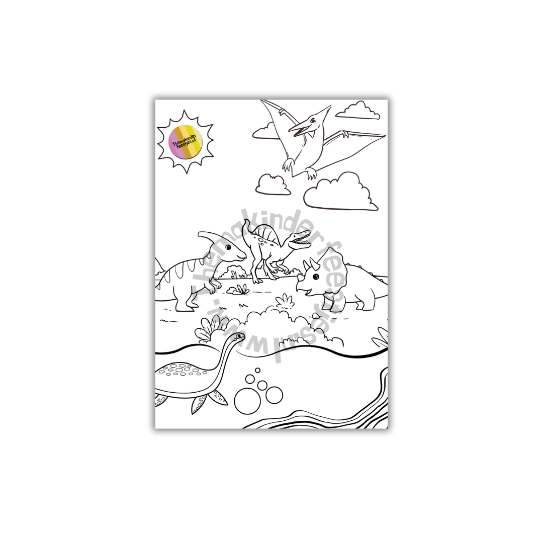 Dino kleurplaat (GRATIS) (printable)