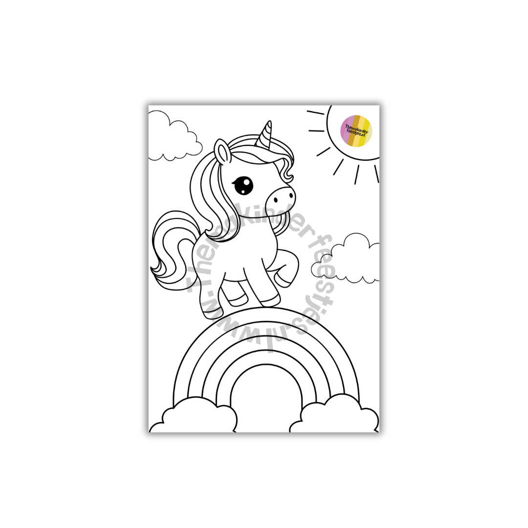 Unicorn kleurplaat (GRATIS)(printable)