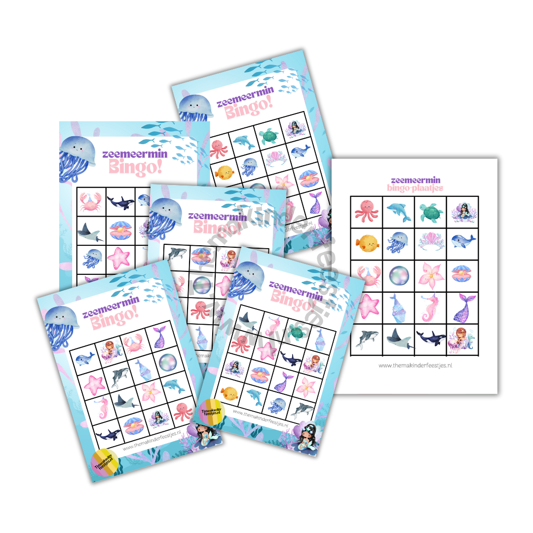 zeemeermin bingo (printable)