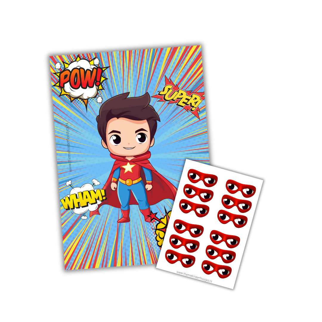 superhelden prikspel (printable)