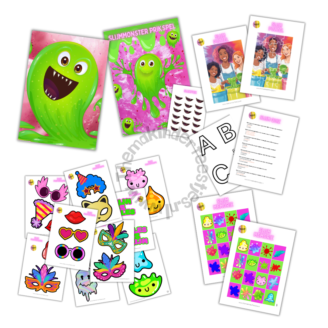 slijm activiteitenpakket (6 spellen) (printable)