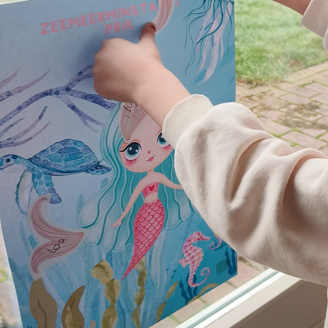 zeemeermin staart prikspel (printable)