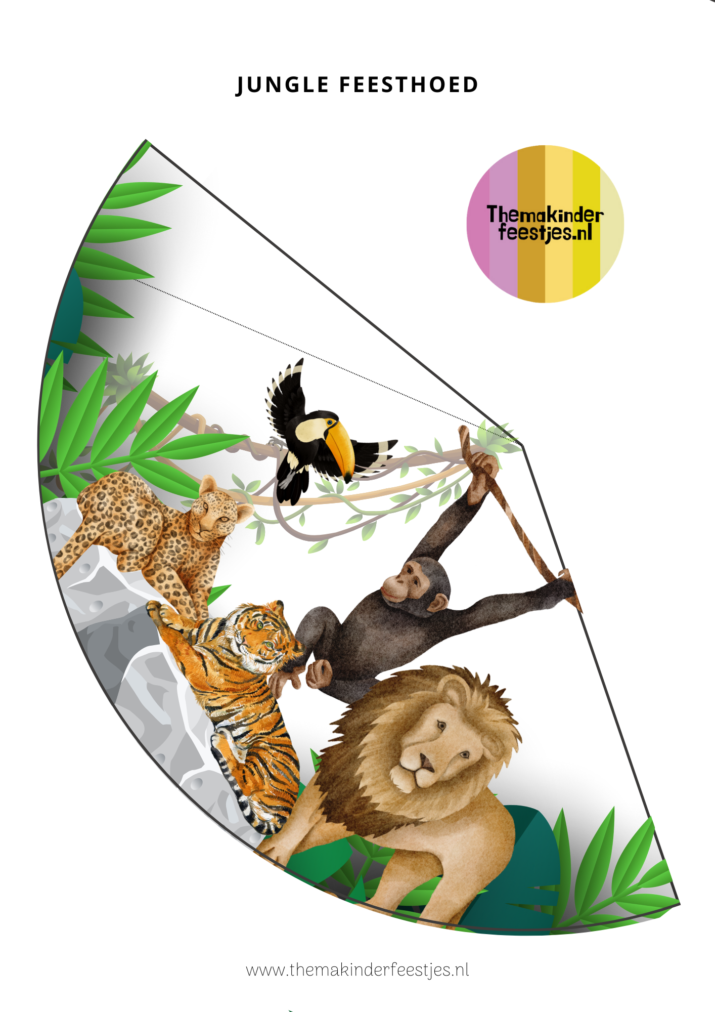 jungle feesthoed (printable)