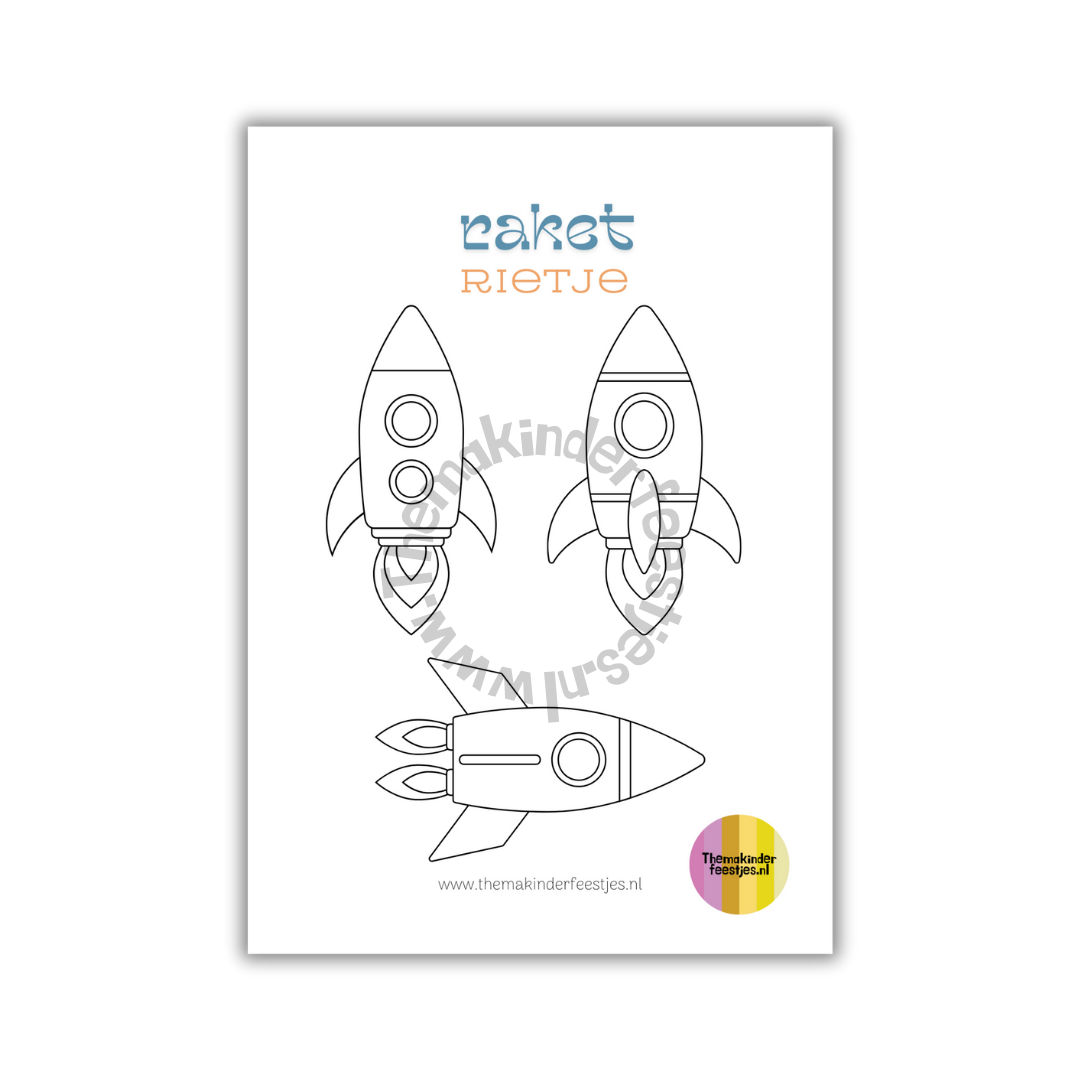 Raket rietje (printable)