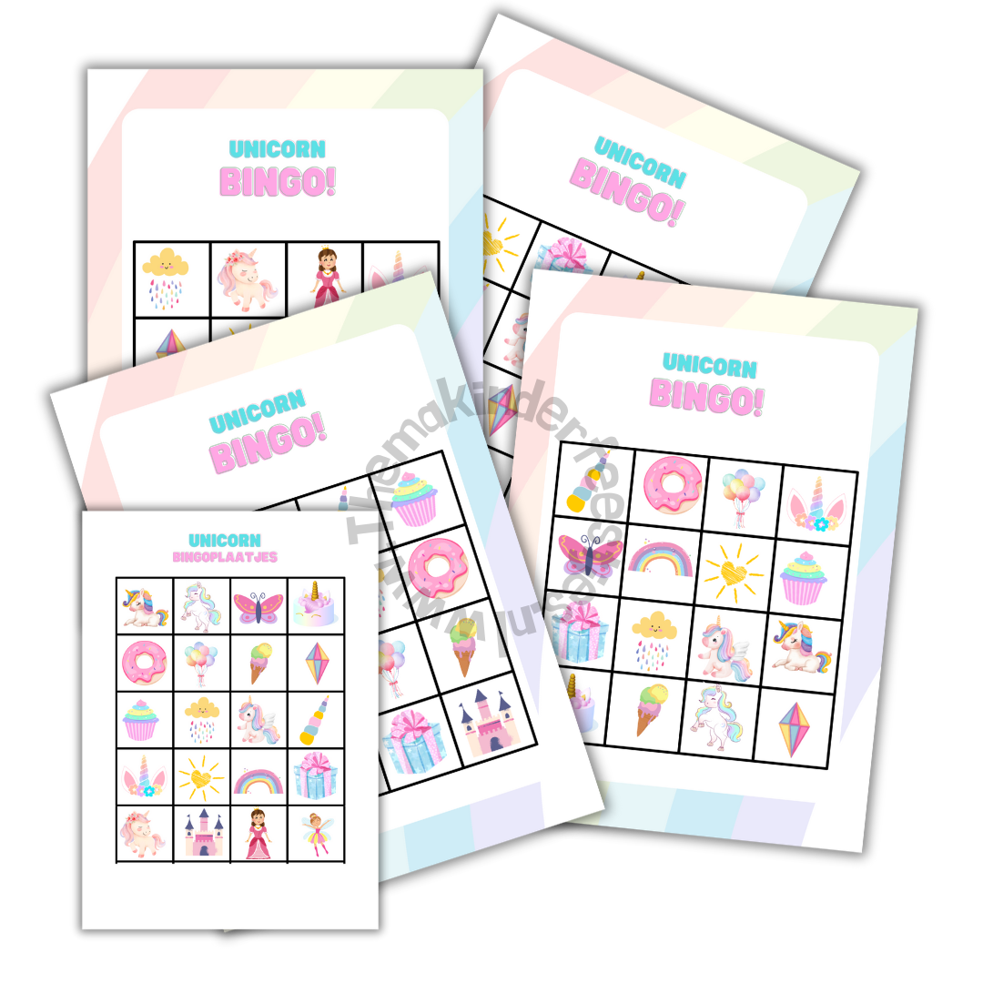 unicorn bingo (printable)