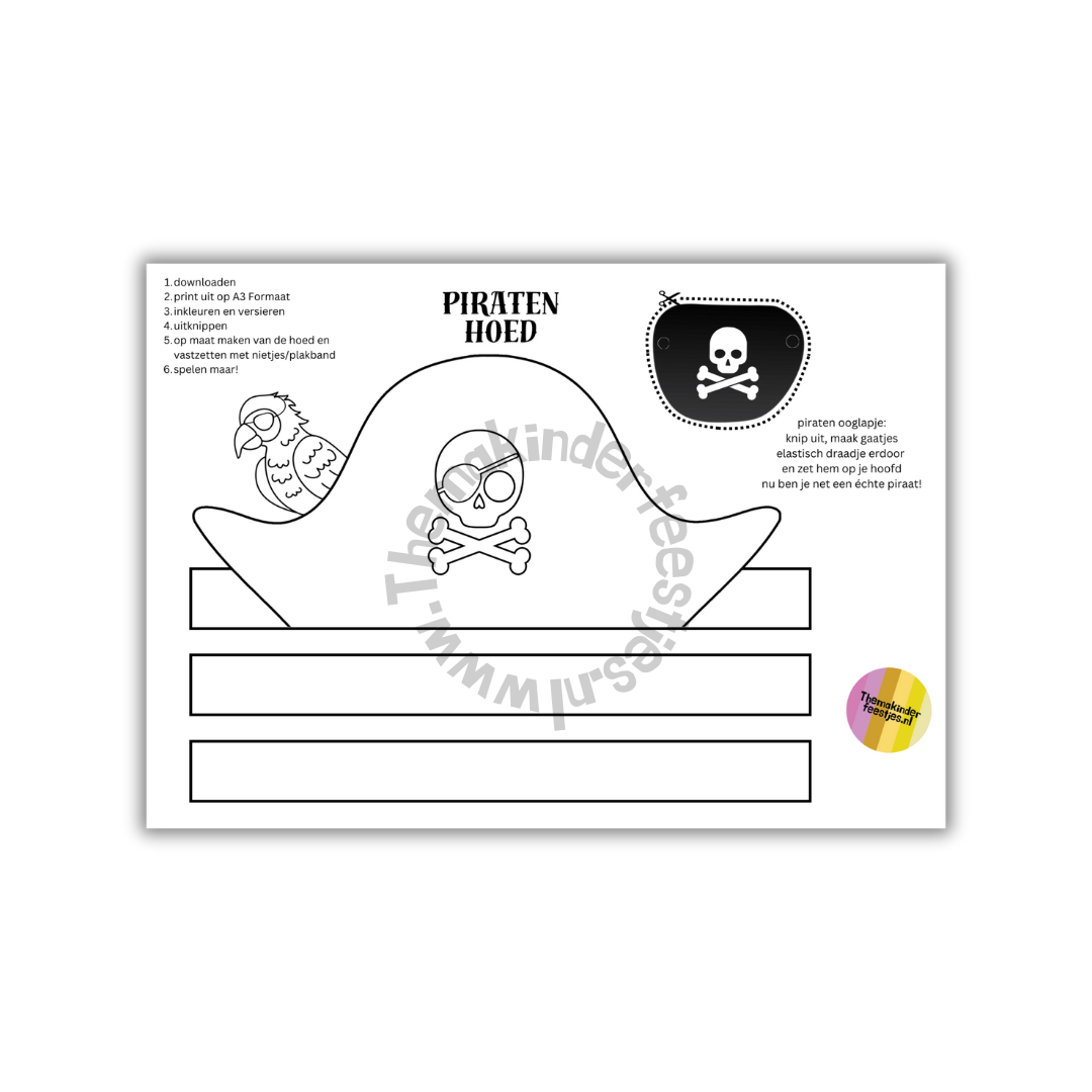 piraten speurtocht aanvulpakket (5 stuks)