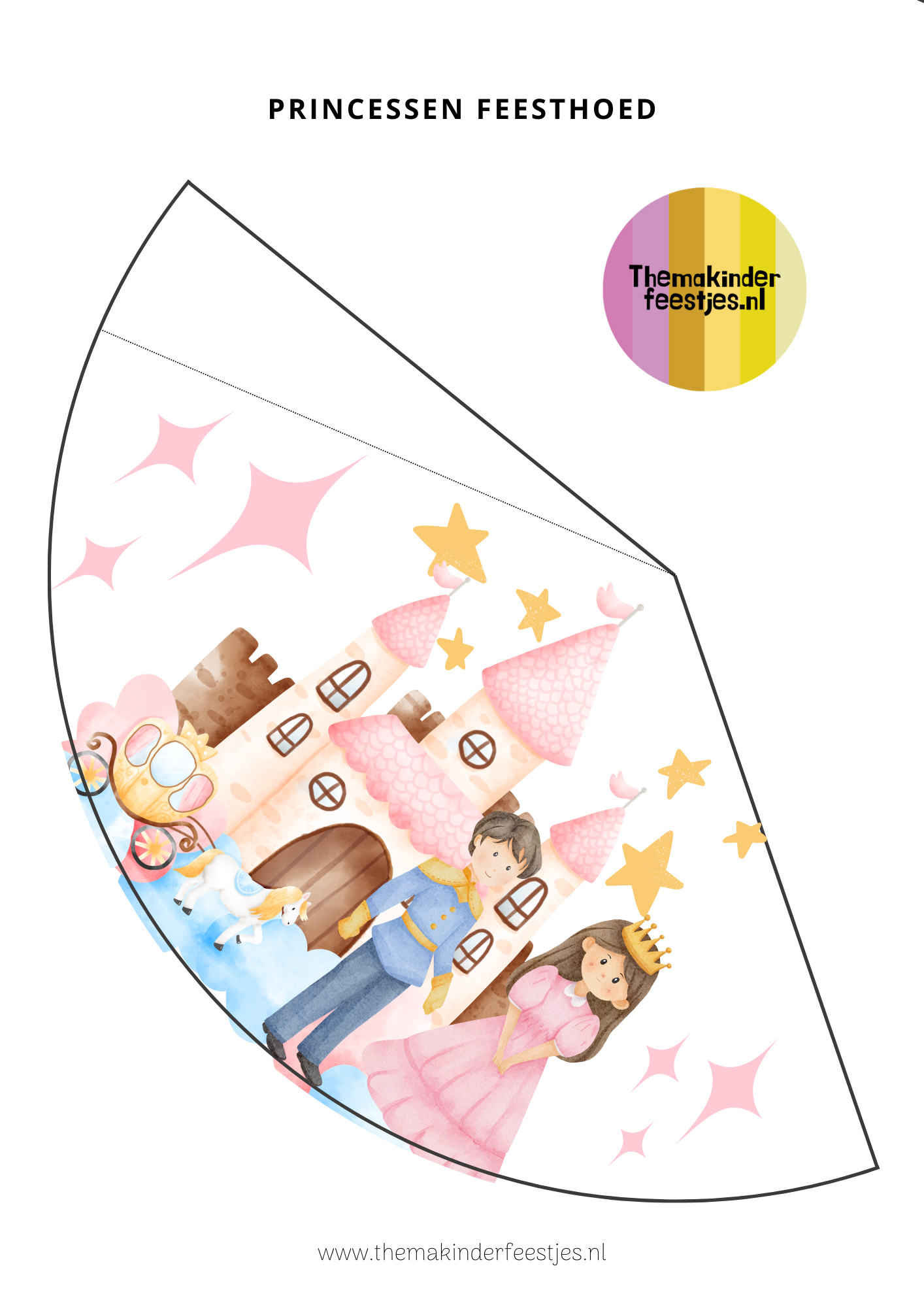 prinsessen en prinsen feesthoed (printable)