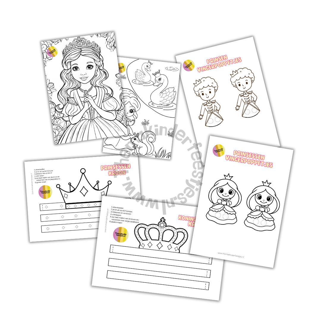 prinsessen knutselpakket (printable)