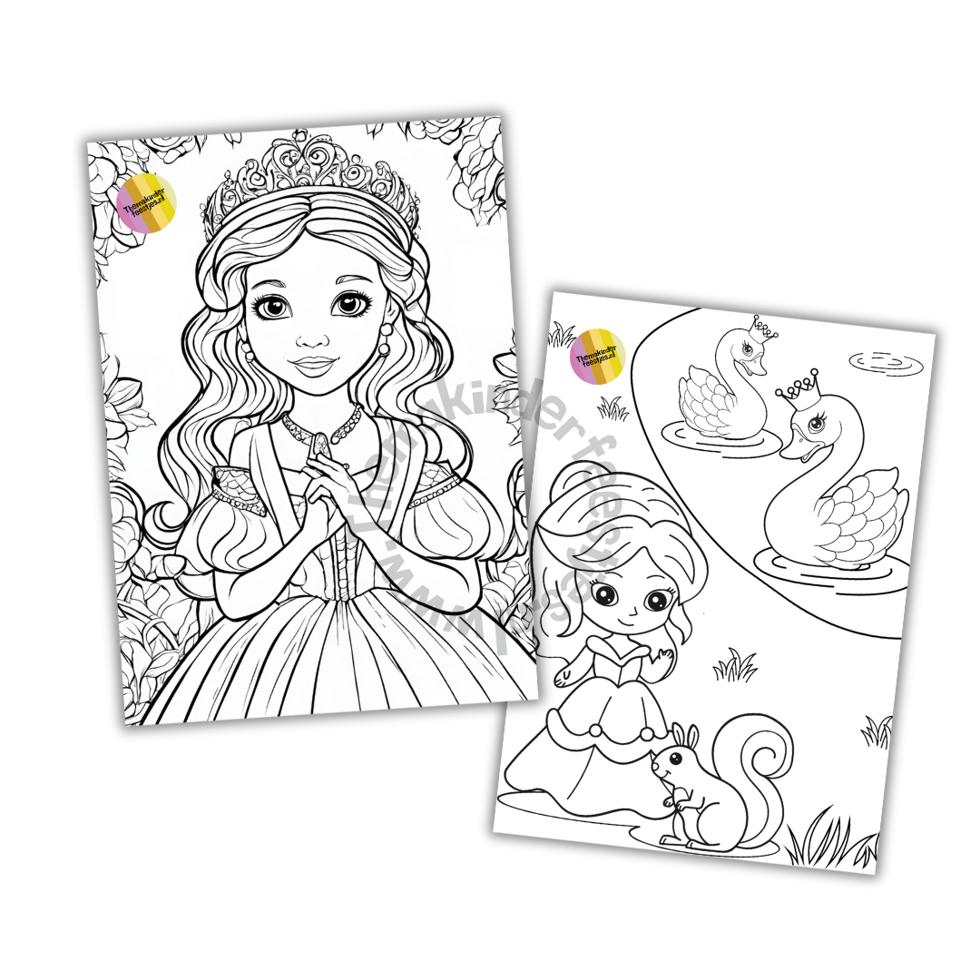 prinsessen kleurplaten (GRATIS) (printable)