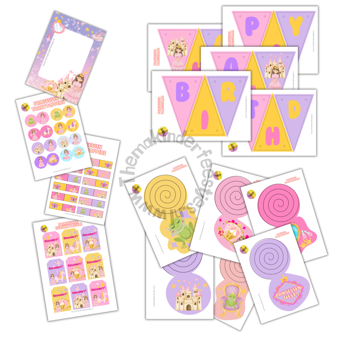 prinsessen printable decoratieset