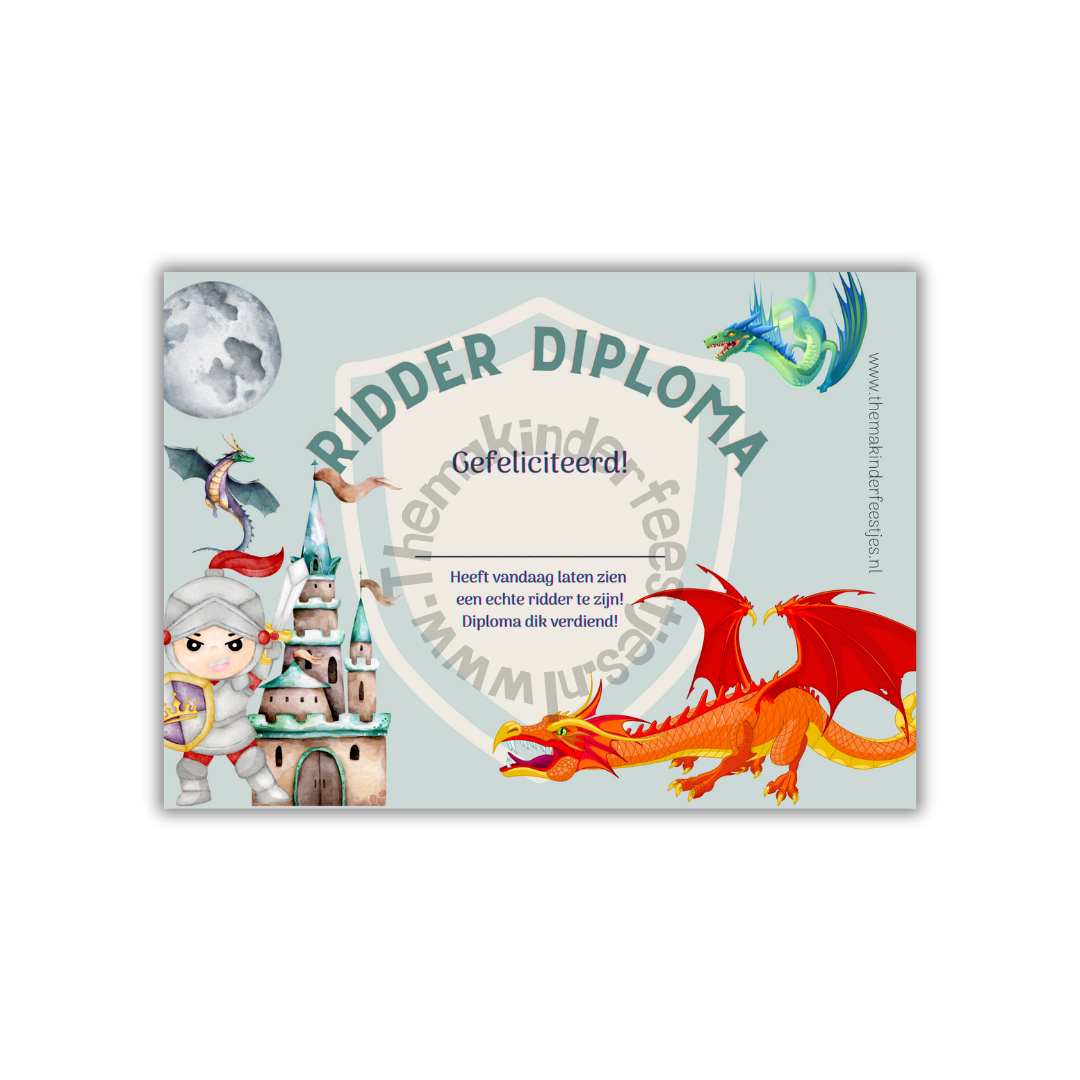 ridder diploma's (5 stuks)