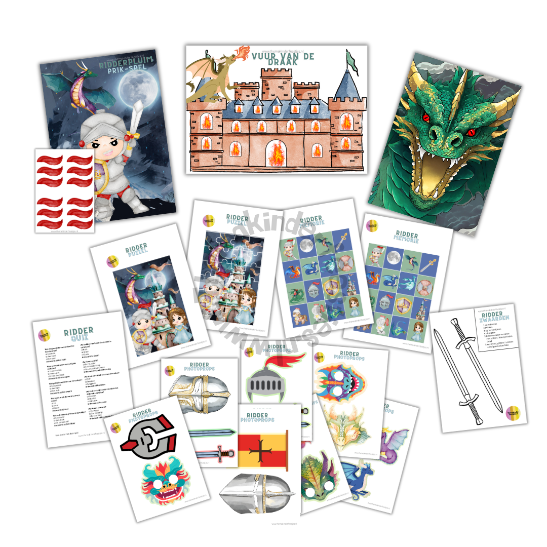 ridder activiteiten pakket (8 spellen)(printable)