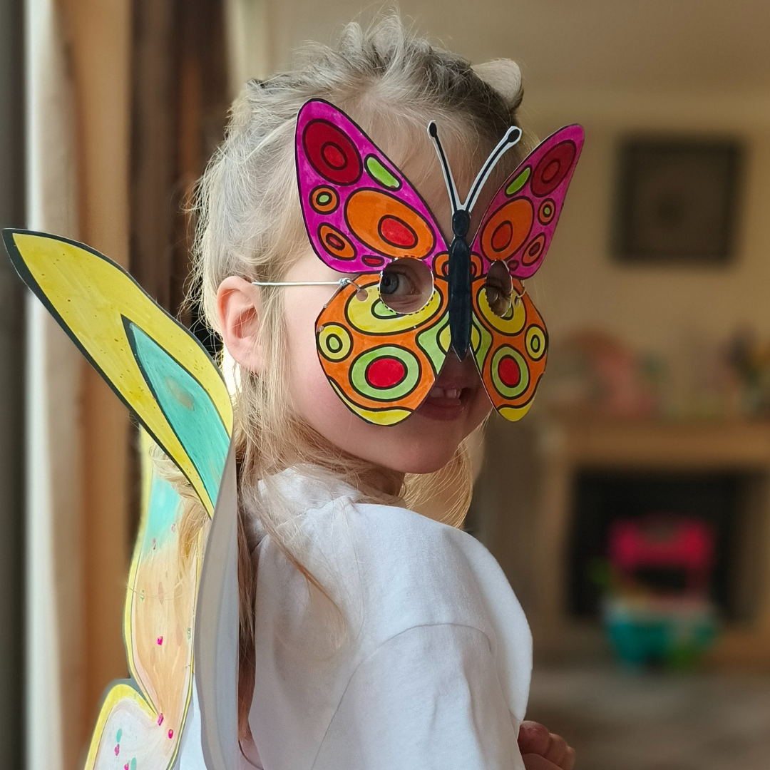 Feeën masker en vleugels voor kinderfeestjes
