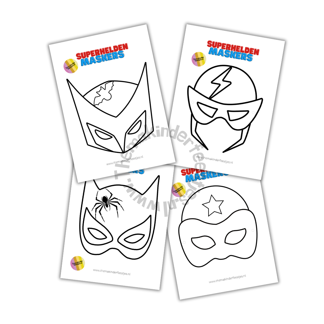 Superhelden maskers voor kinderfeestjes