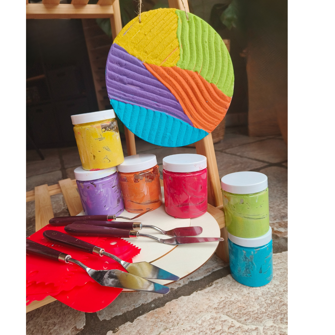 structuur kunst maken (voor 6 kinderen)